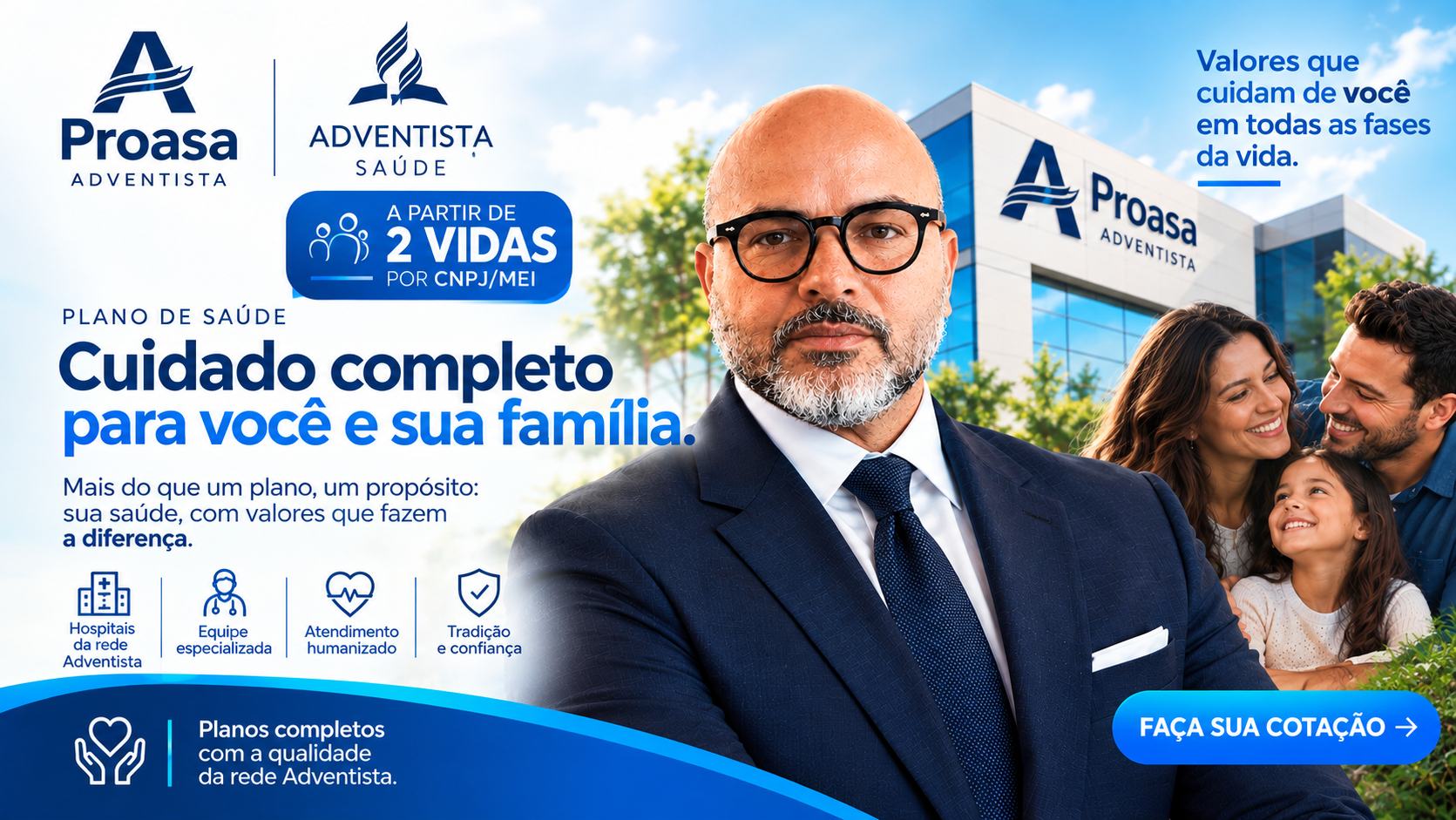 Banner Proasa Adventista — planos de saúde com a EdiSeguros